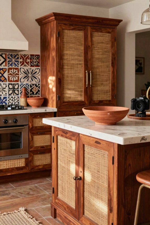 bold cabinetry tile countertops hardware