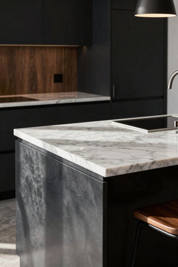 contrast creates kitchen drama and balance