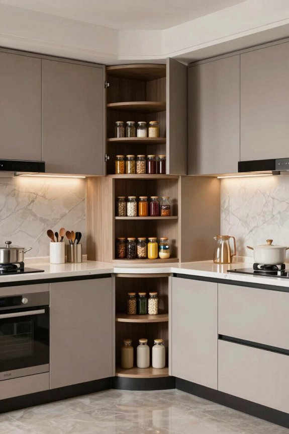 L-Shaped Kitchen Ideas That Maximize Your Space 3 corner cabinet pull out accessibility solution