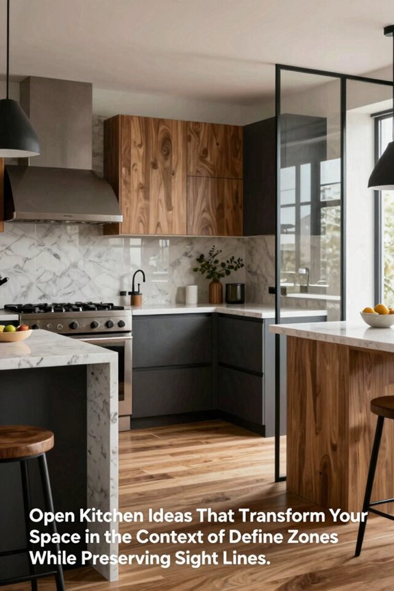 7 Open Kitchen Ideas That Transform Your Space 7 define zones preserve sight lines