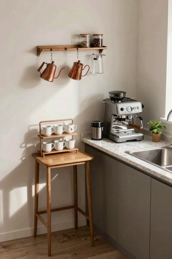 end bench or side bar coffee zone