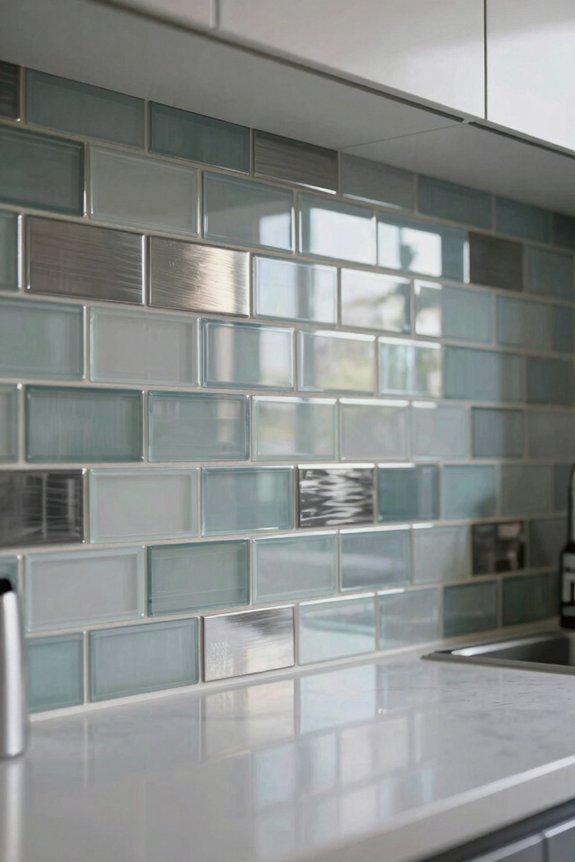 10 Kitchen Backsplash Ideas to Transform Your Space 4 glass and metal backsplash elegance
