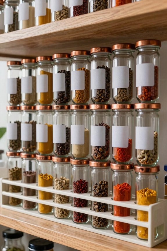 glass and test tube spice racks