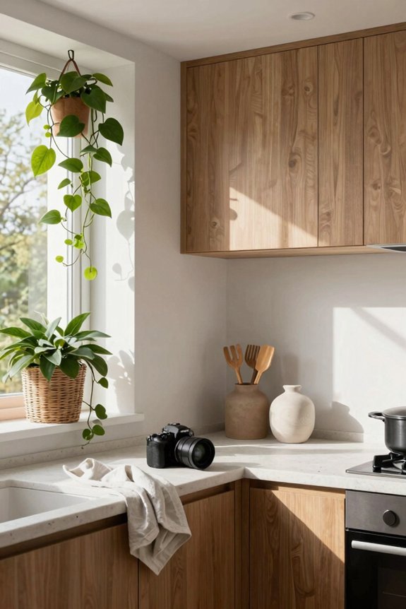 5 Japandi Kitchen Ideas to Transform Your Space 5 greenery softens japandi elegance