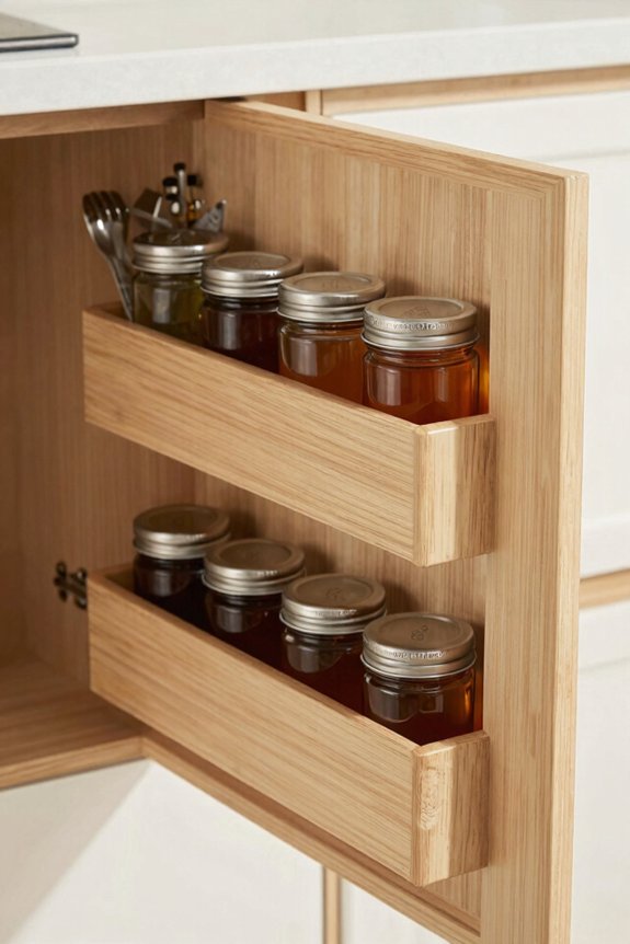 hidden interior door spice racks maximize space stay organized