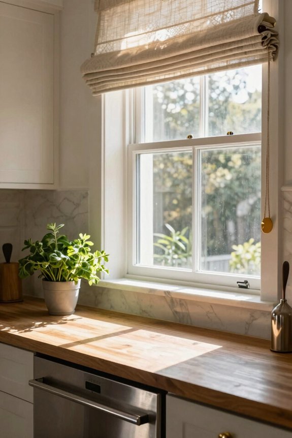 kitchen style inspired window treatments coordination