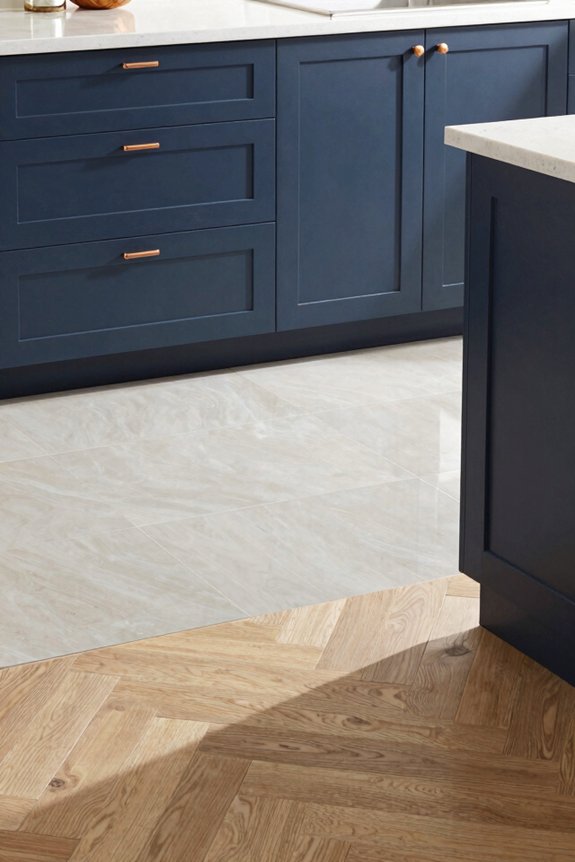 light cabinets guide flooring choices
