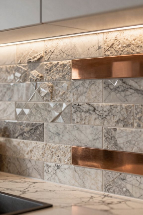 10 Kitchen Backsplash Ideas to Transform Your Space 5 mix stone tile metal depth