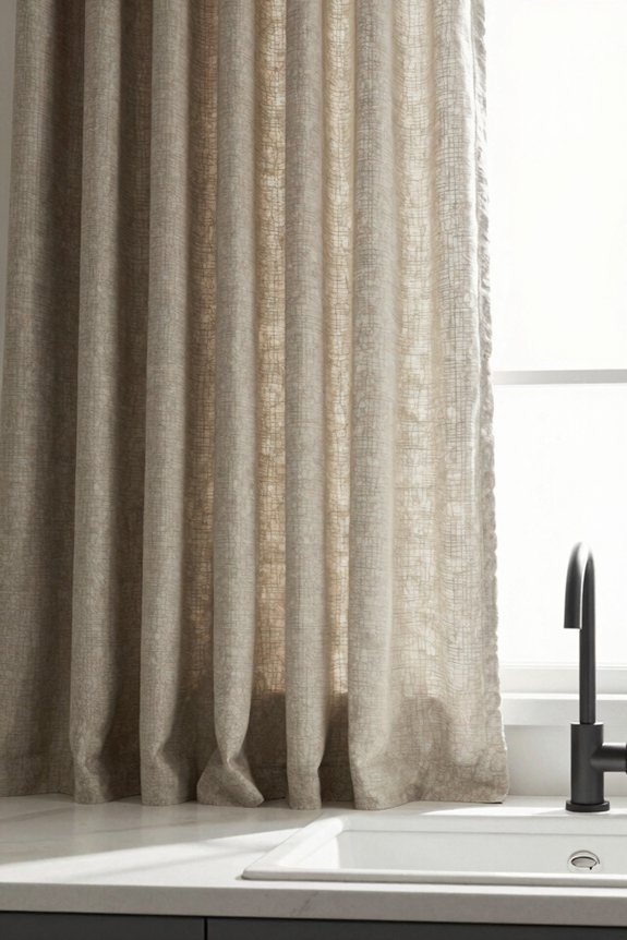modern to vintage kitchen curtain styling