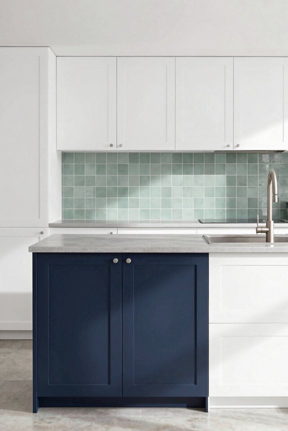White Kitchen Design Ideas for a Stunning Space 5 navy sage gray palette