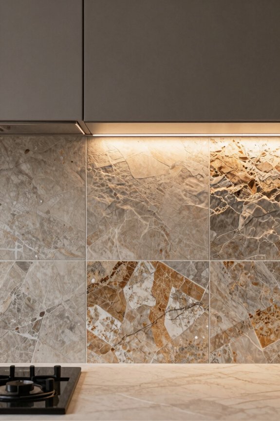 10 Kitchen Backsplash Ideas to Transform Your Space 10 painted panels with stone backsplash