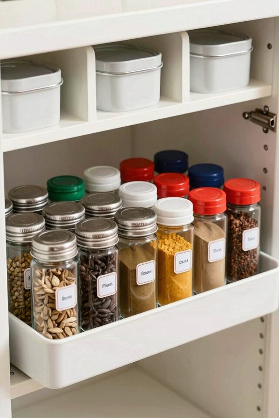 pantry door racks maximize spices
