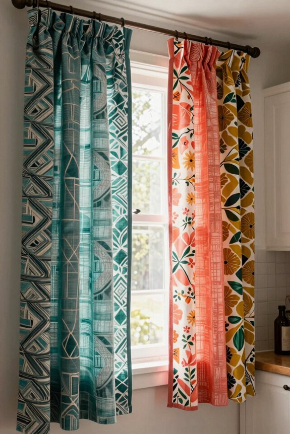patterned shades elevate kitchen window focal point