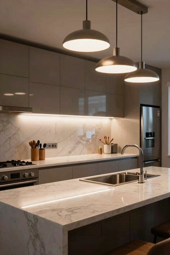 pendant and under cabinet lighting plan