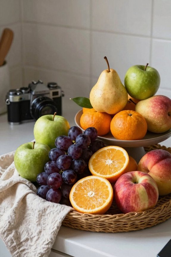 7 Fruit Basket Ideas to Transform Your Kitchen Display 3 seasonal peak ripeness fruit arrangement
