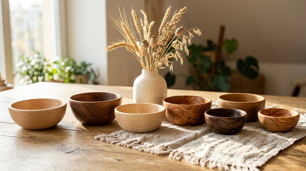 seven ways to style wooden bowls
