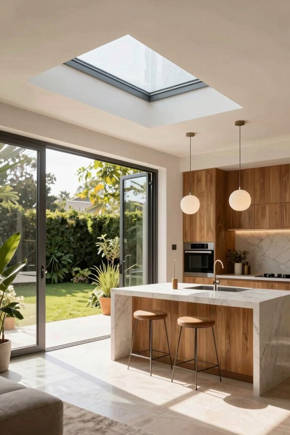 Kitchen Extension Ideas to Transform Your Space 2 skylights glass and daylight
