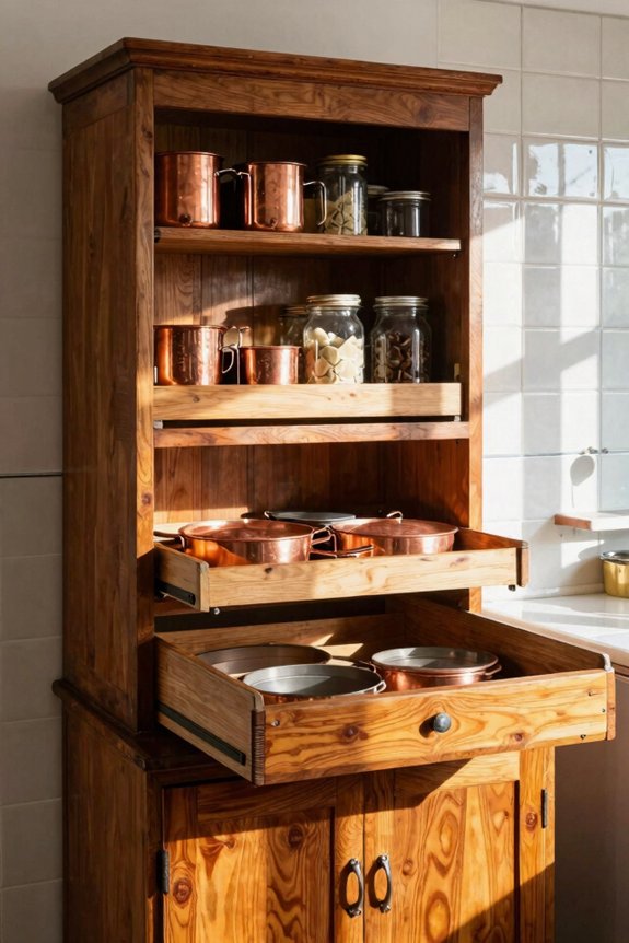 swing out prep station with storage