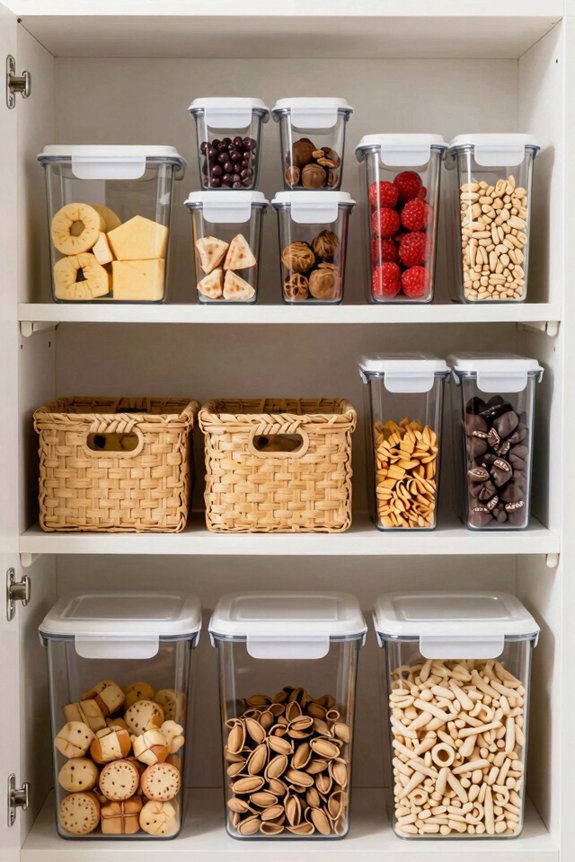 three container types for pantry