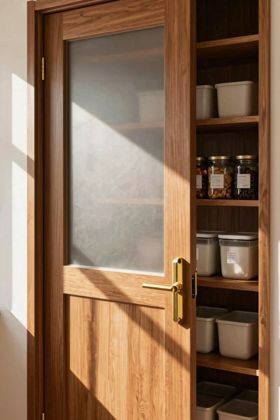 5 Pantry Door Ideas to Transform Your Kitchen Storage 4 transom light glass front elegance