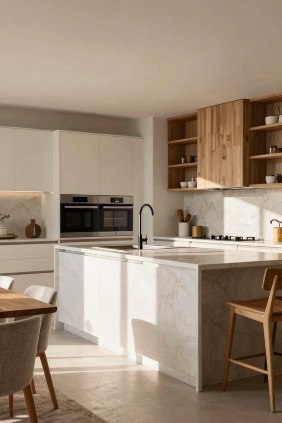 7 Open Kitchen Ideas That Transform Your Space 1 triple duty seating island lighting layers