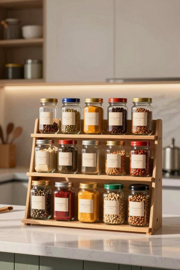 visible organized spice storage