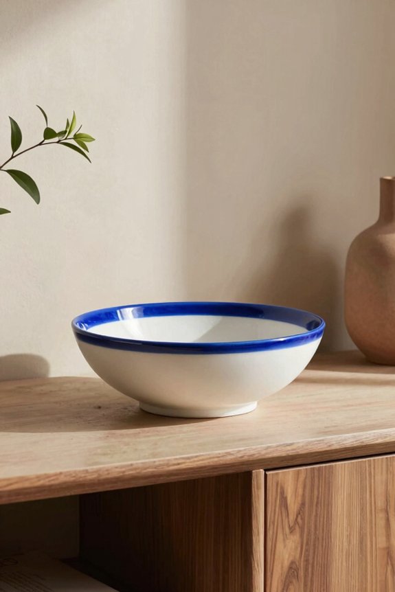 Modern Ceramic Bowl Design Ideas for Your Home 2 white bowls with a single accent color